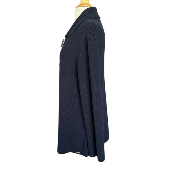 Saint James Pure Wool Knit Navy Cardigan Sweater Big Button Women’s US 6 UK 10 - Picture 6 of 12